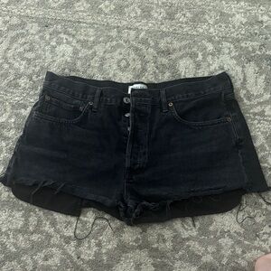 Agolde Black Jean Shorts